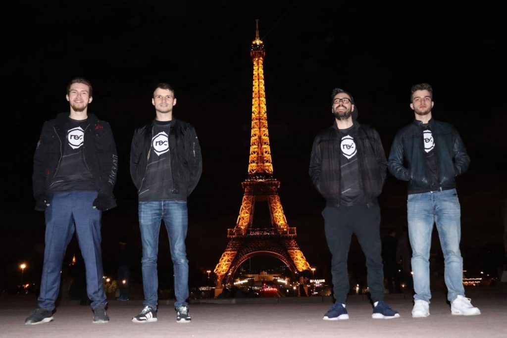 The Team at their first LAN together in Paris for a photoshoot