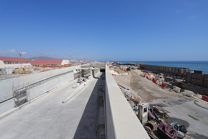 Gibraltar Airport tunnel road construction completion ohl 2021